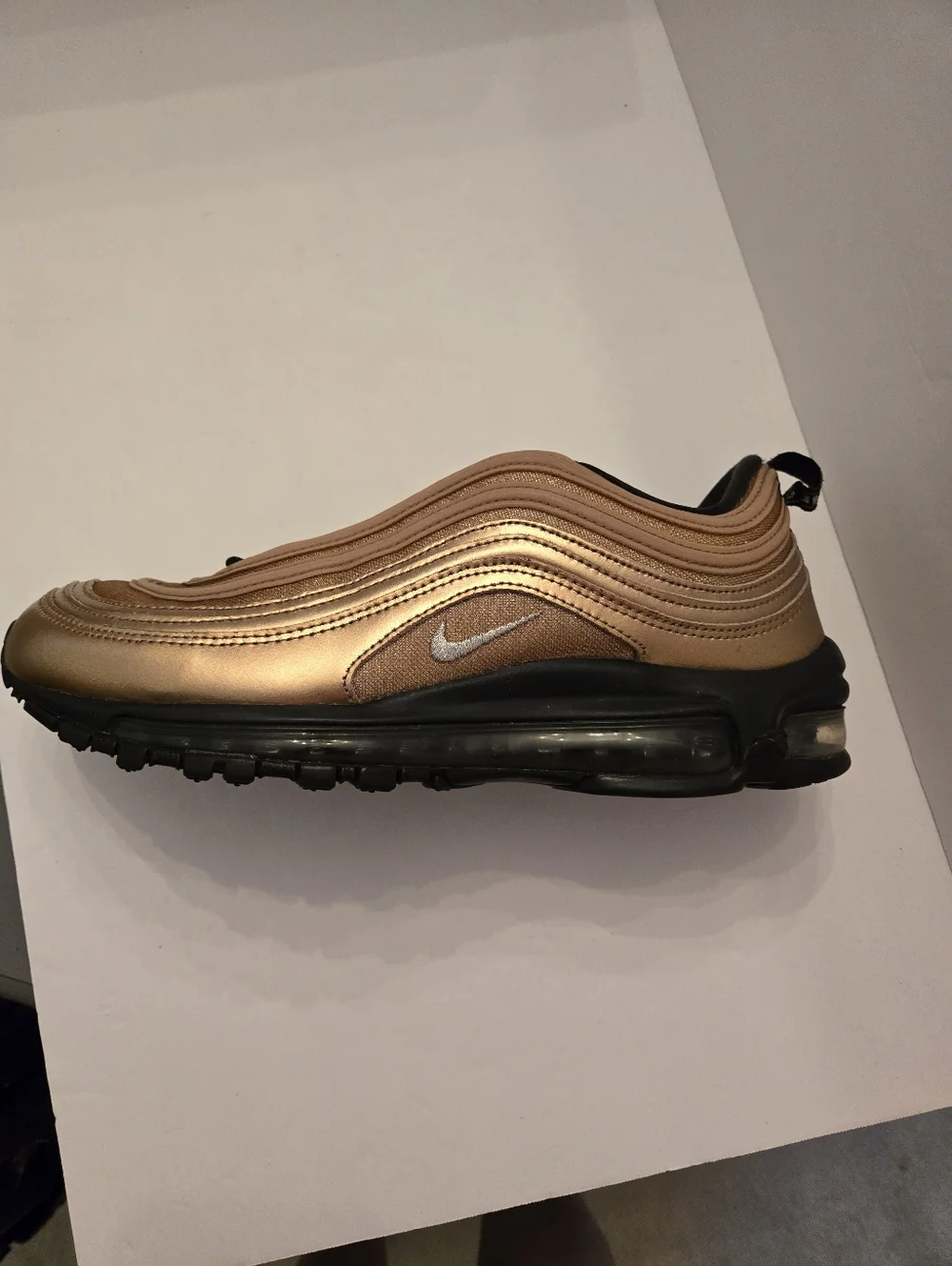 Nike Air Max 97 Women's 10 Metallic Bronze with Black Accents - Picture 3 of 9